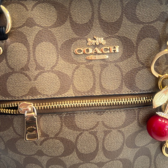 Coach Tan and Black Signature Tote - Picture 13 of 16